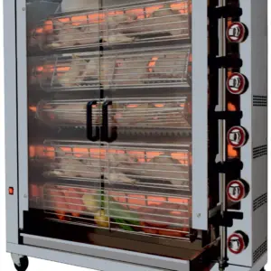 Asador de pollos a gas  de 5 espadas 5ASPG