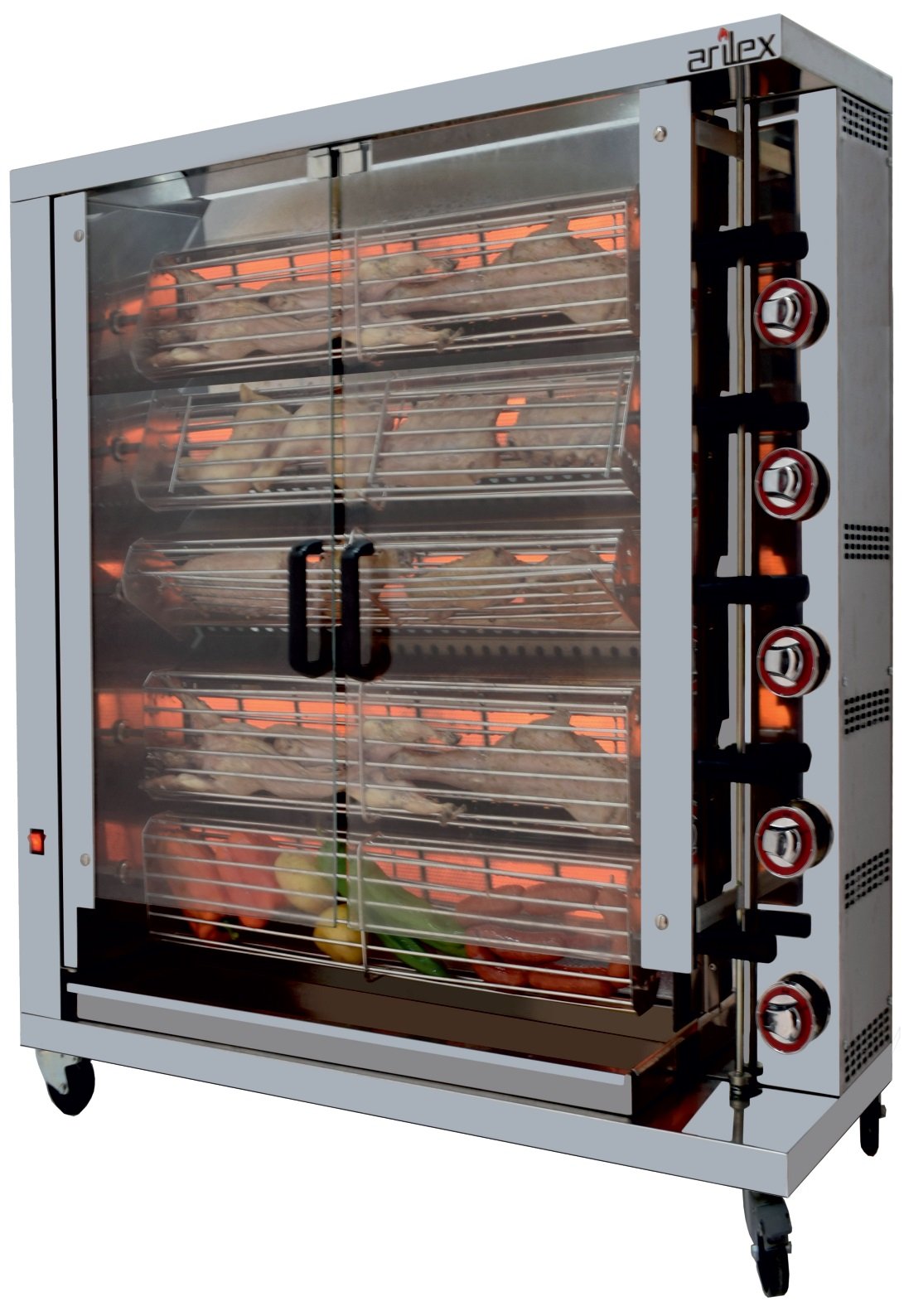 Asador de pollos a gas  de 5 espadas 5ASPG