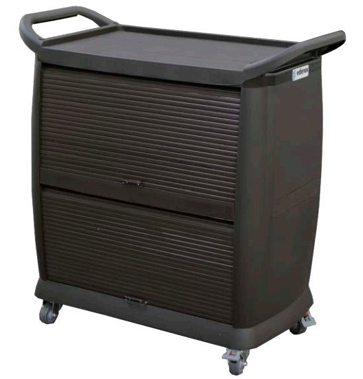 Carro de servicio y recogida con 2 cortinas deslizantes EDENOX