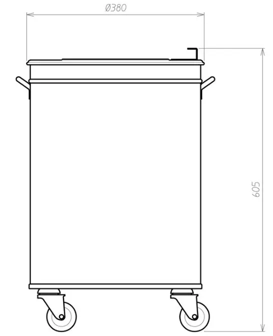 Cubo para utilizaciones varias de 105 litros CUV-105 EDENOX