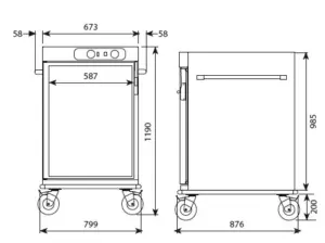 Carro caliente 10 bandejas GN2/1 CCB-10  EDENOX