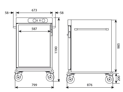 Carro caliente 10 bandejas GN2/1 CCB-10  EDENOX