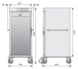 Carro caliente 20 bandejas GN2/1 CCB-20 EDENOX