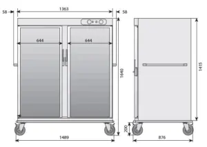 Carro caliente 40 bandejas GN2/1 CCB-40 EDENOX