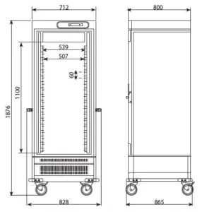 Carro refrigerado 17 bandejas GN2/1 CF-20 EDENOX