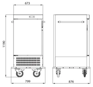 Carro refrigerado de 7 bandejas GN2/1 CF-10 EDENOX