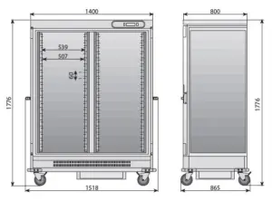 Carro refrigerado 34 bandejas GN2/1 CF-40 EDENOX