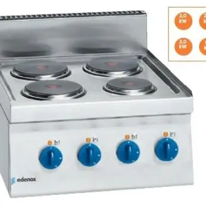 Cocina eléctrica 4 fuegos  2x2Kw Snack 650  SCE-60 E EDENOX