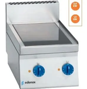 Cocina Vitrocerámica electrica 2 fuegos 1,5+2Kw Snack 650  SCV-40 E EDENOX