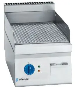 Plancha Frytop eléctrica 40cm con placa de cromo duro Snack 650  SPCE-40 E  EDENOX