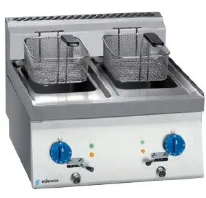Freidora eléctrica 8+8 litros trifásica de 6+6Kw Snack 650  SFE-60 E  EDENOX