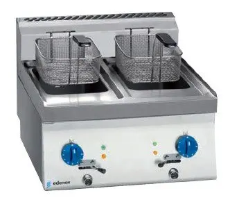 Freidora eléctrica 8+8 litros trifásica de 6+6Kw Snack 650  SFE-60 E  EDENOX