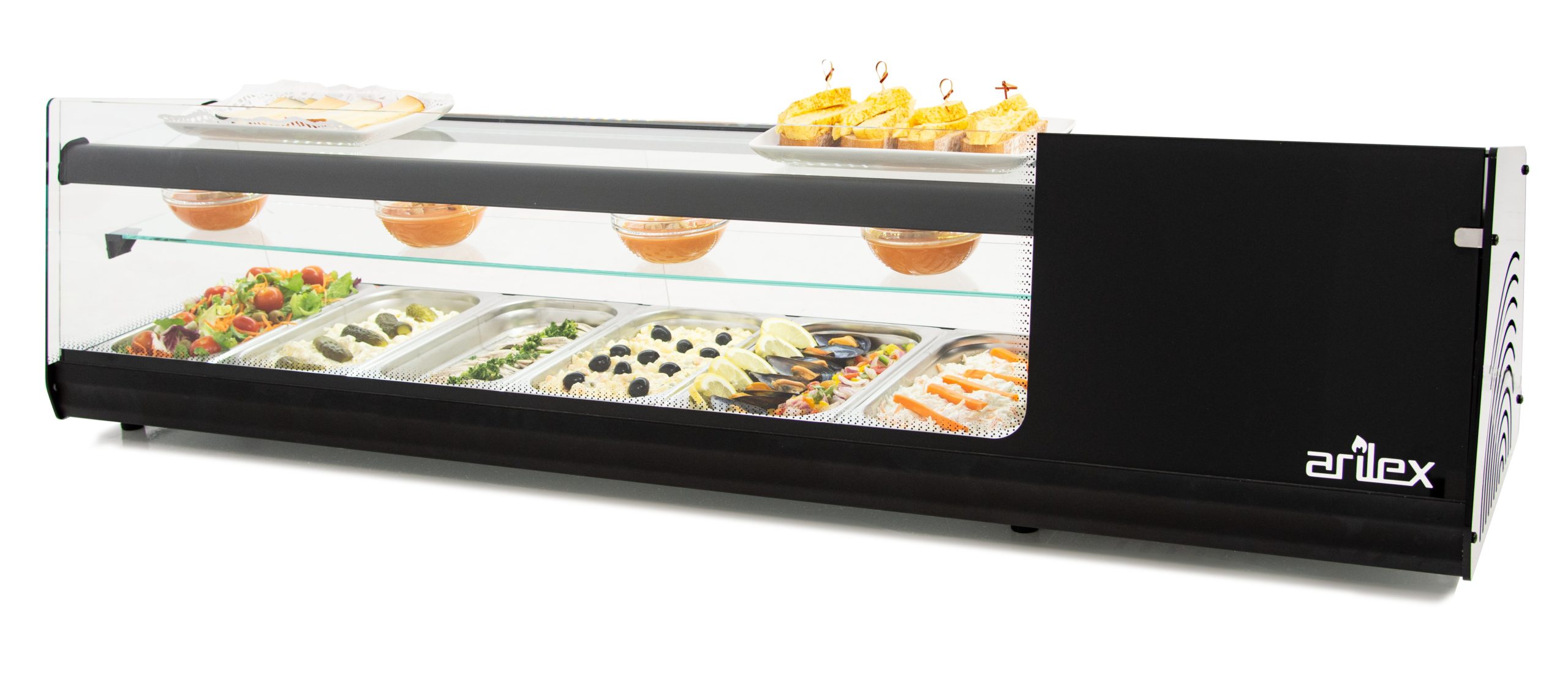 Vitrina Refrigerada de Tapas con 6 Bandejas 6VTG