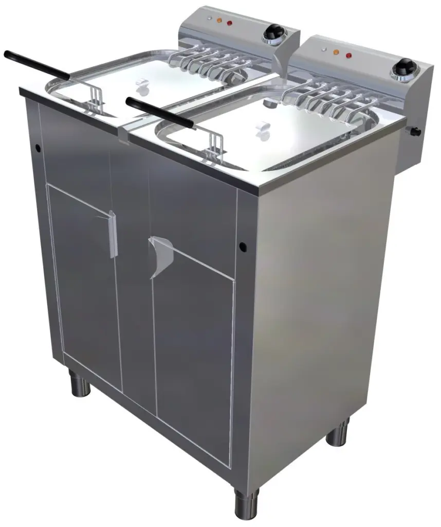 Freidora Eléctrica 17 + 17 litros Uso Profesional de 724 x560 x850h mm FAP1717