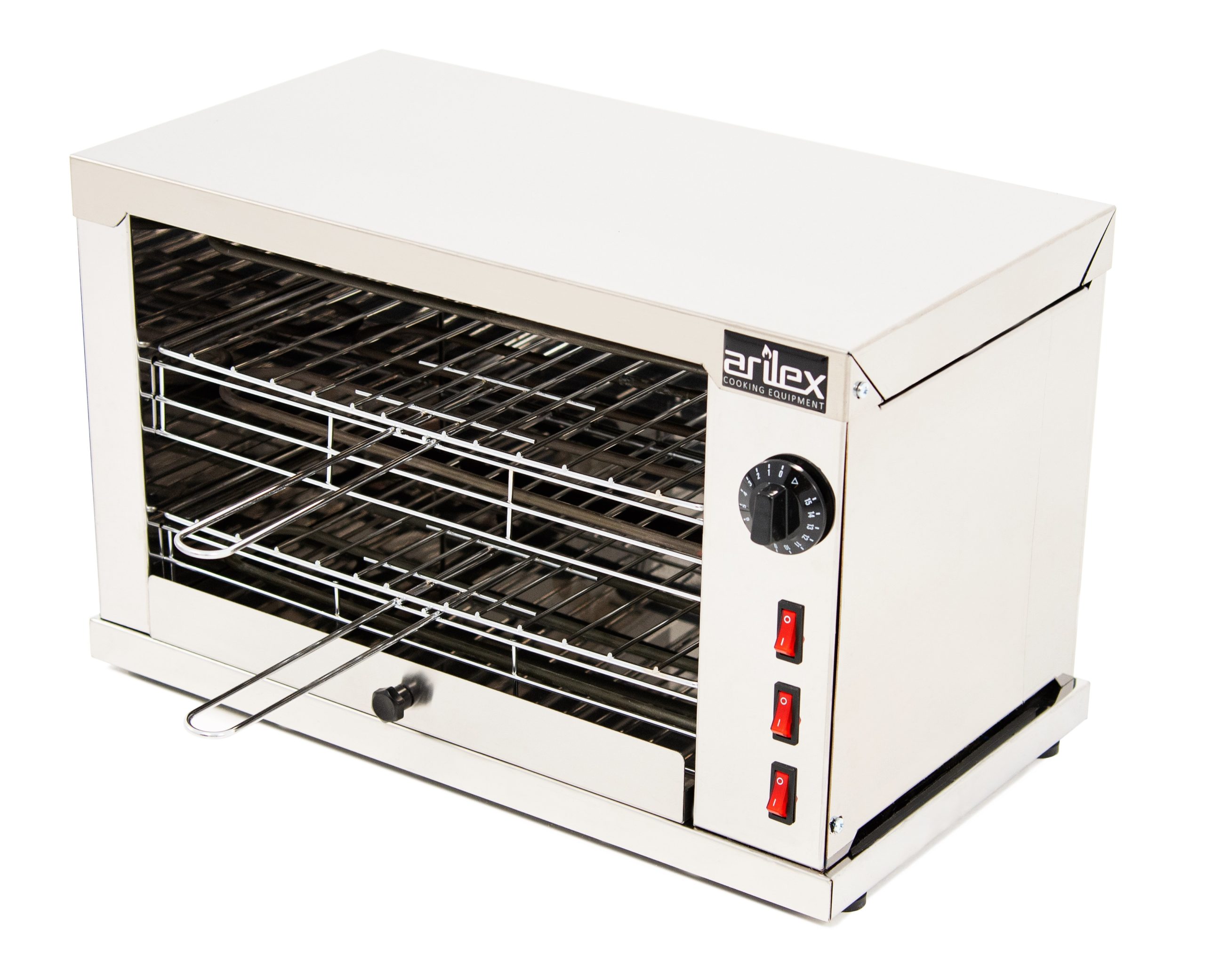 Horno Tostador eléctrico Industrial DUO Multifunción 2 pisos con temporizador con resistencia blindadas 2DUOT