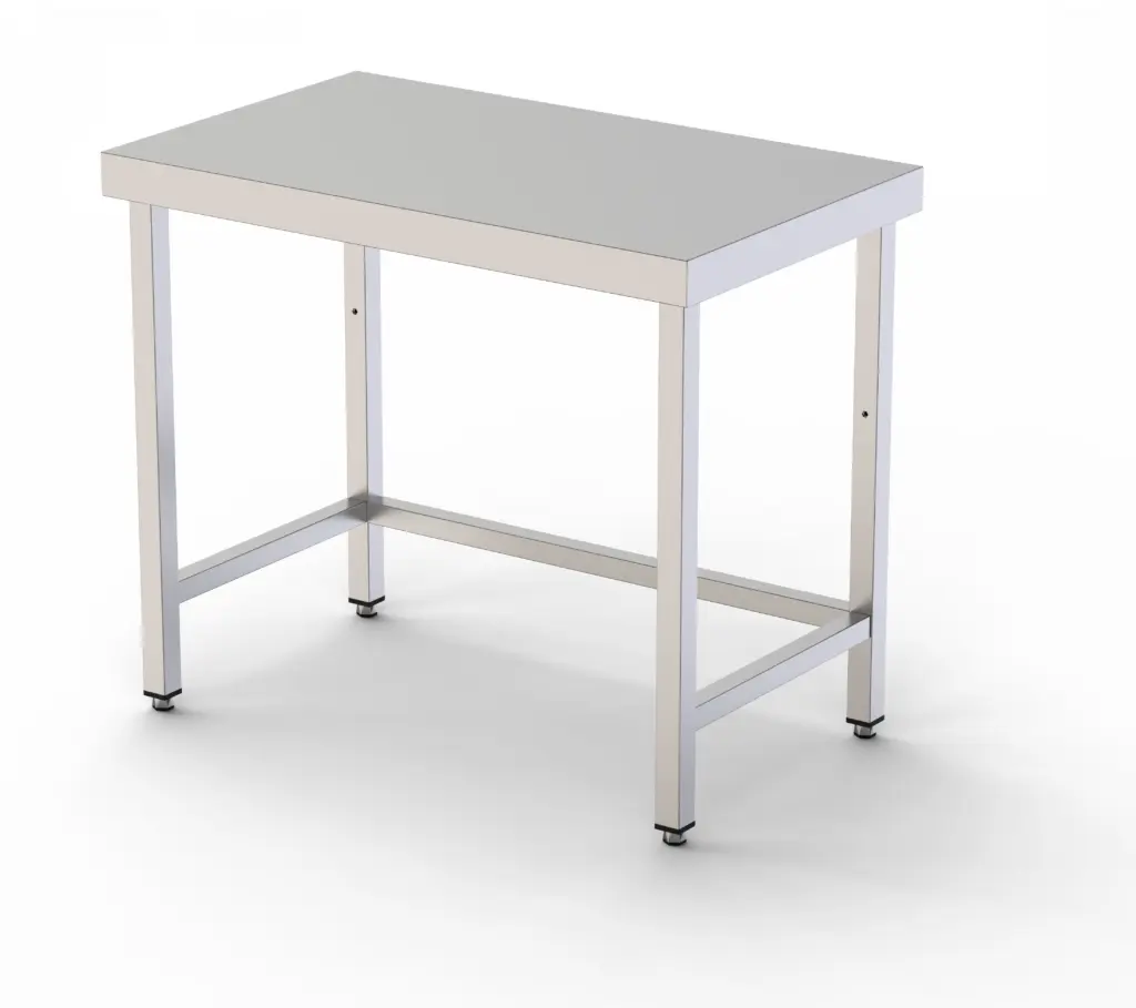 Mesa de Trabajo Acero Inoxidable Central Sin Estante