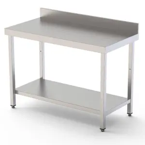 Mesa de Trabajo Acero inoxidable Mural Con 1 Estante