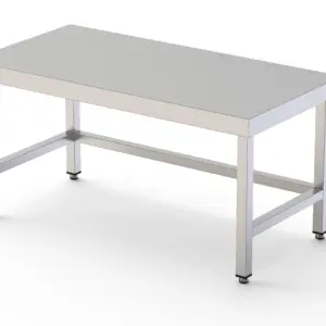 Mesa de Trabajo Acero Inoxidable Baja Central Sin Estante