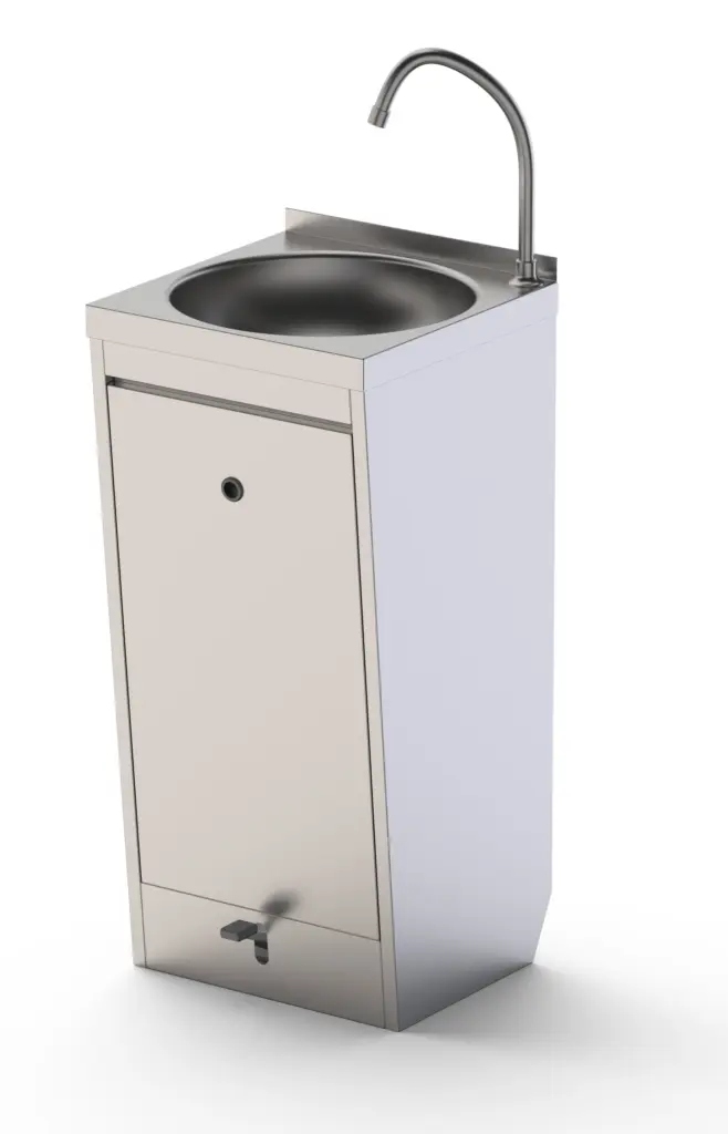 Lavamanos de Pie en Acero Inoxidable Con Pedal 400x400x850h mm