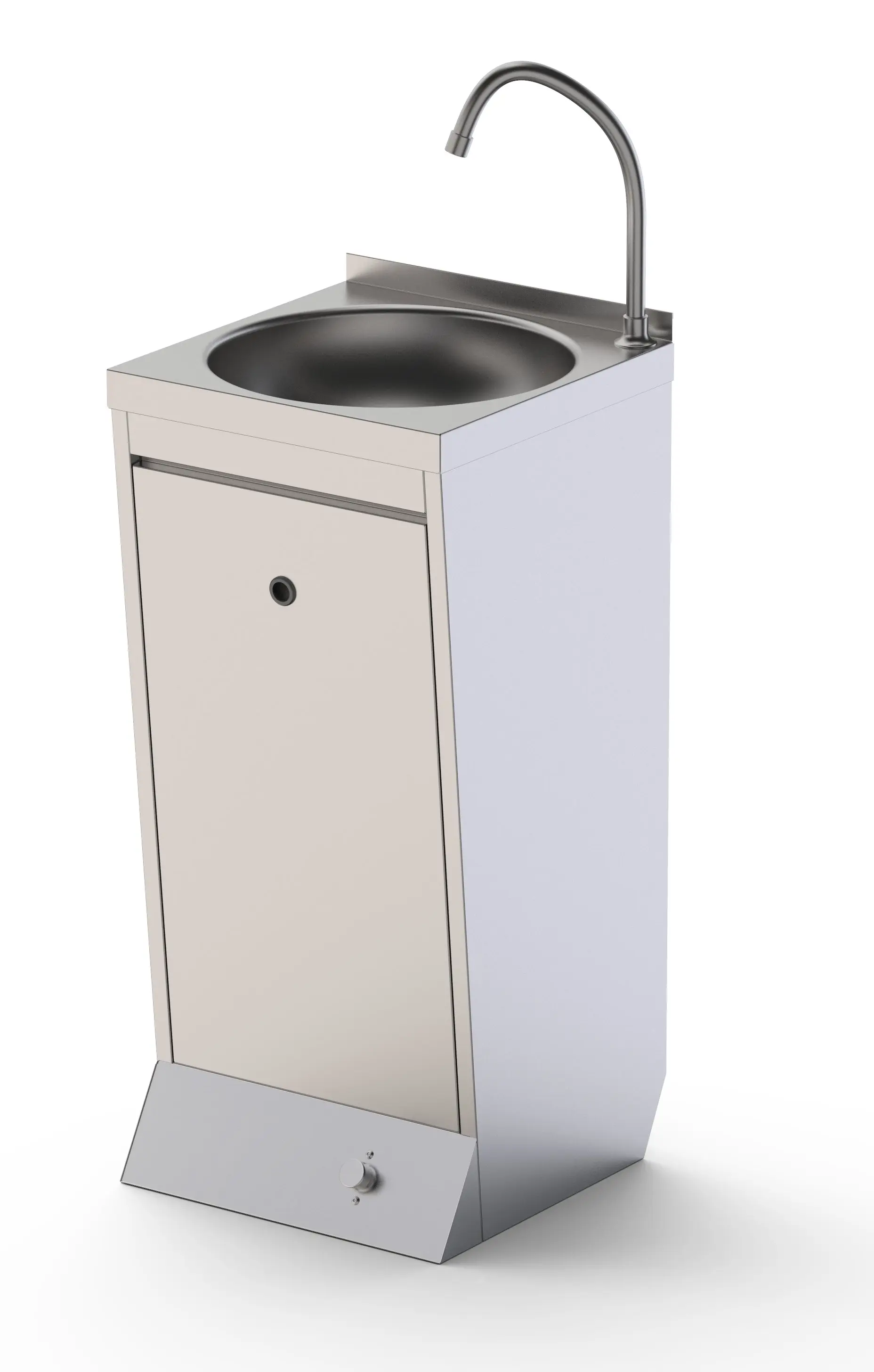 Lavamanos de Pie en Acero Inoxidable Con Pulsador 400x400x850h mm