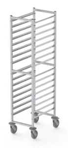 Carro Bandejero de Acero Inoxidable para 16 Bandejas GN1/1 460x640x1700h mm