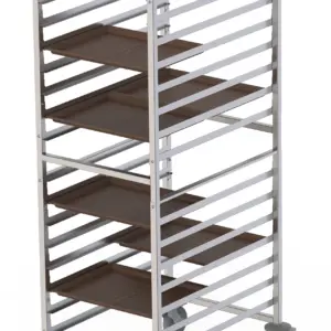 Carro Bandejero de Acero Inoxidable Para 32 Bandejas 480x370h mm de 620x840x1700h mm