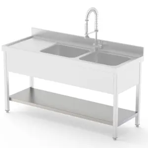 Estante Adicional de Acero Inoxidable Para Fregaderos