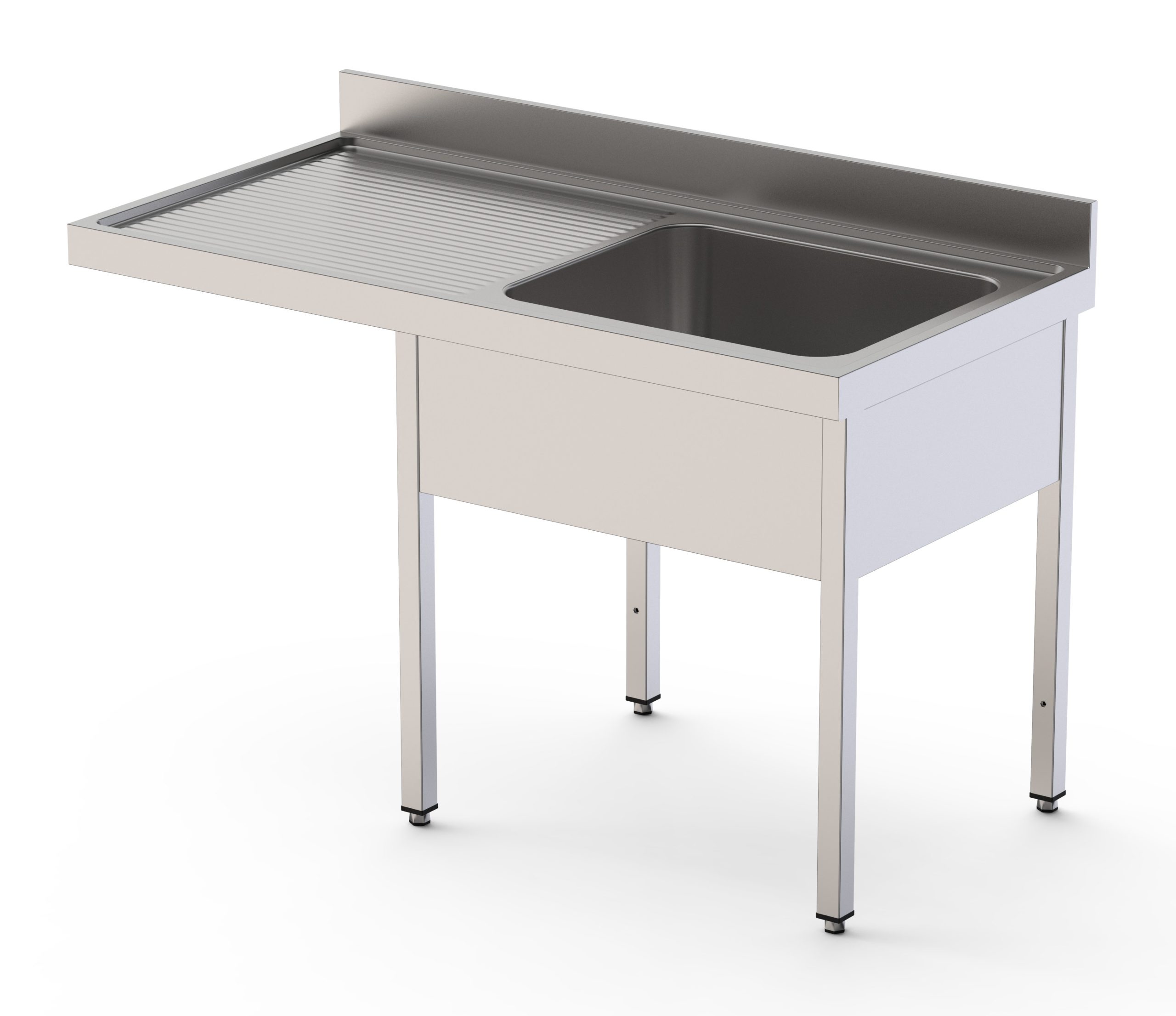 Fregadero Industrial Para Lavavajillas Acero Inoxidable Con 1 Cuba y Escurridor Con Mueble