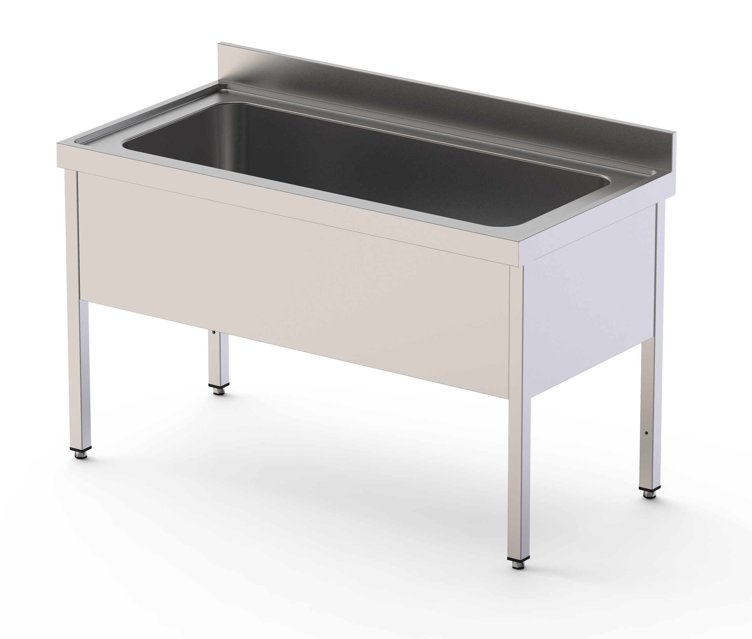 Fregadero Industrial Acero Inoxidable Gran Capacidad Fondo 700 Con Mueble Con 1 Cubas