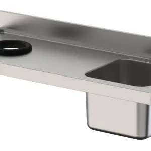 Fregadero Industrial Acero Inoxidable Con 1 Cuba y Aro Desbarazado