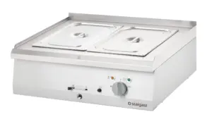 Baño María Sobremesa Eléctrico 2xGN1/1 de 800x700x250h mm 9721000  Línea Varsovia