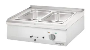 Baño María Sobremesa Eléctrico 2xGN1/1 de 800x700x250h mm 9721000  Línea Varsovia