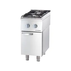 Cocina a gas con horno a gas GN2/1 6 fuegos 1200x700x850h mm 3,5+2x5+2x7+9 Kw Línea Varsovia