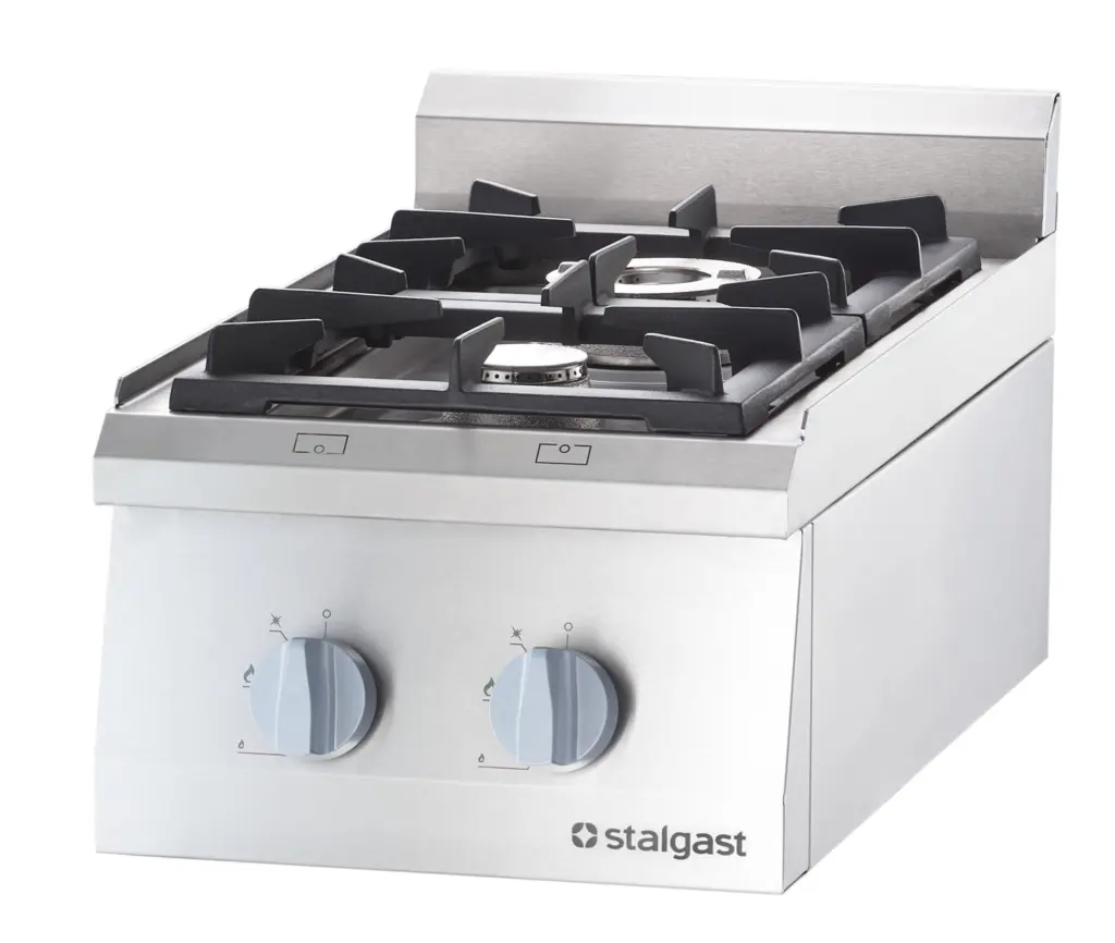 Cocina a gas con horno a gas GN2/1 6 fuegos 1200x700x850h mm 3,5+2x5+2x7+9 Kw Línea Varsovia