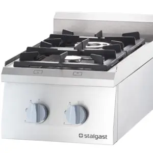 Cocina a gas con horno a gas GN2/1 6 fuegos 1200x700x850h mm 3,5+2x5+2x7+9 Kw Línea Varsovia