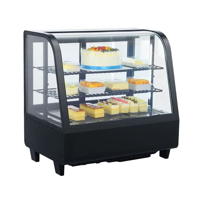Vitrina Expositora Refrigerada  Negra 4 caras Sobremostrador XCW100L-B