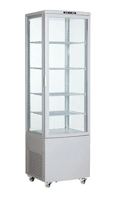 Armario Expositor Refrigerado 4 caras de Cristal Blanca 238 L XC238L-B