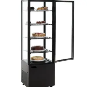 Armario Expositor Refrigerado 4 caras de Cristal Negro 238 L XC238L-N