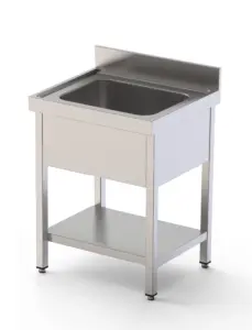 Fregadero Industrial Acero Inoxidable Con Cuba Con Mueble