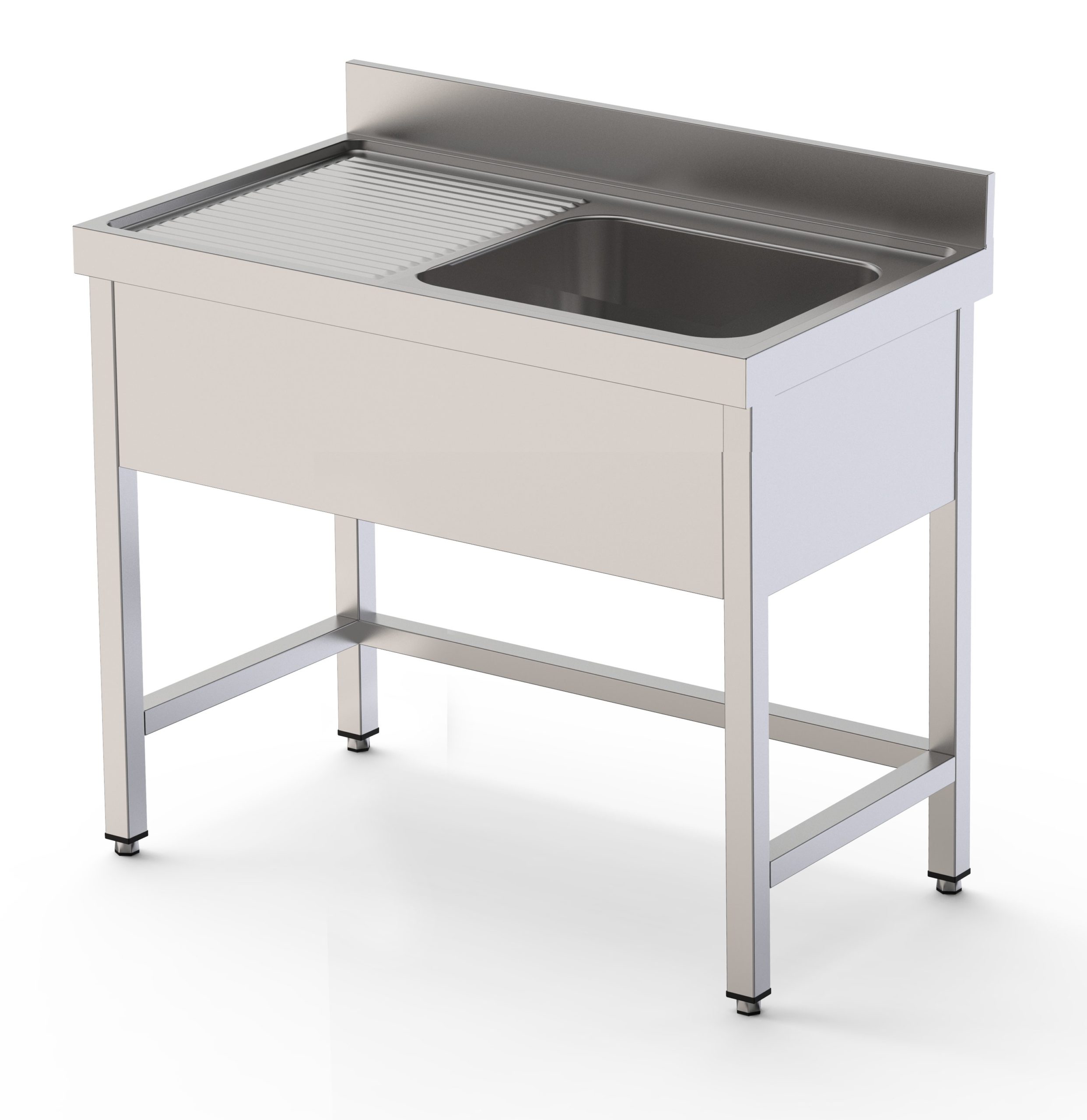 Fregadero Industrial Acero Inoxidable Con Cuba y Escurridor Con Mueble