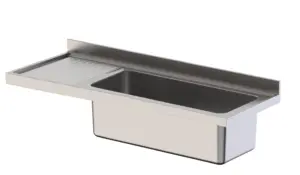 Fregadero Industrial Acero Inoxidable Gran Capacidad Fondo 700 Sin Mueble con 1 Cuba con Escurridor