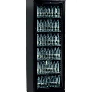 Armario Refrigerado 1 puerta de cristal color NEGRO  CEV425-I BLACK
