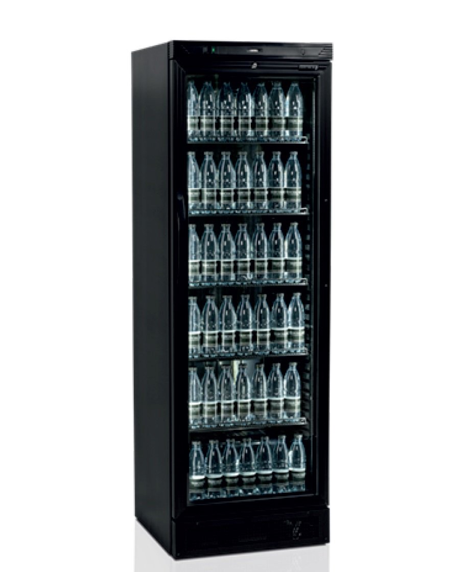 Armario Refrigerado 1 puerta de cristal color NEGRO  CEV425-I BLACK