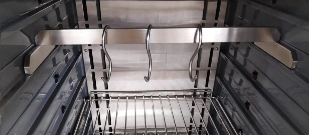 Barra carnicera y Ganchos de acero inoxidable para Cava Maduración de Carne MC500