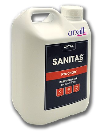 Desinfectante sin aldehidos 5 litros para desinfección de virus, hongos y bacterias PROCSAN QDE015 DICAPRODUCT  (1 ud)