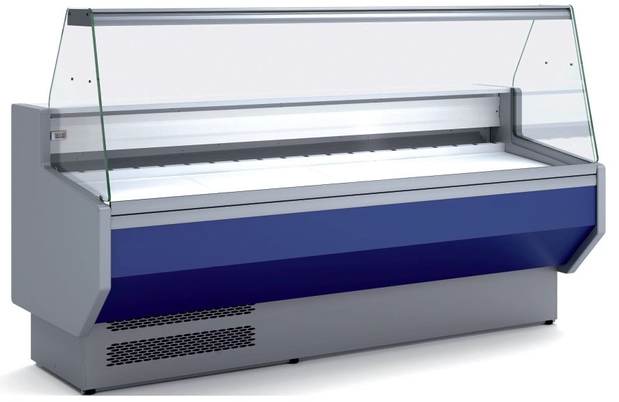 Vitrina Refrigerada Expositora Cristal Recto/Curvo Fondo 800  VED-8  DOCRILUC