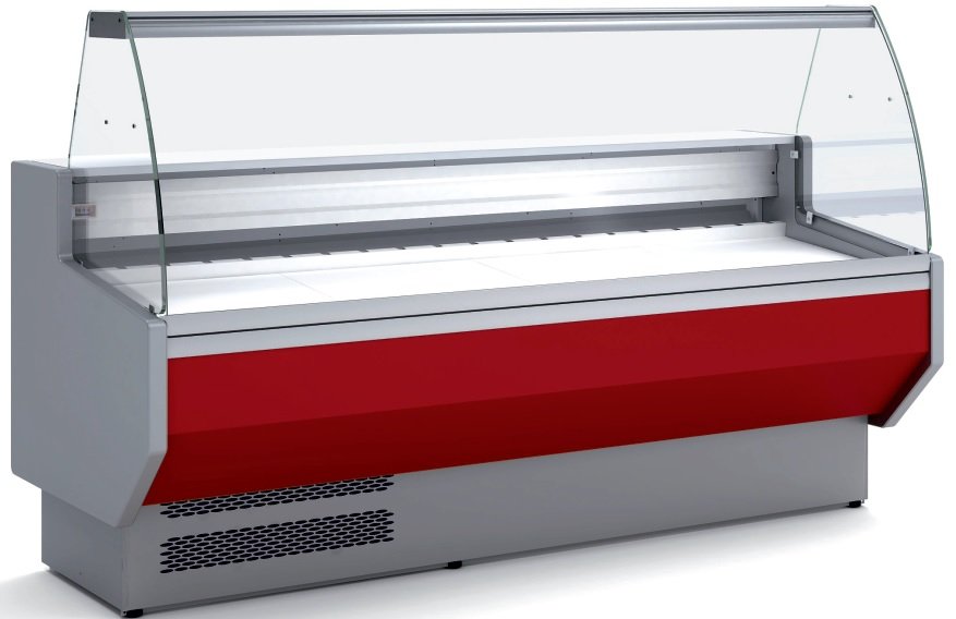 Vitrina Refrigerada Expositora Cristal Curvo Fondo 940  VED-9  DOCRILUC