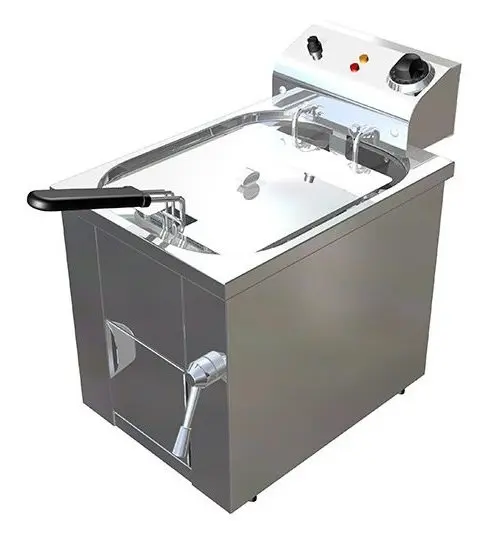 Freidora Eléctrica 10 litros Trifásica Uso Profesional Agua y Aceite de 325 x440 x360h mm F10TRI