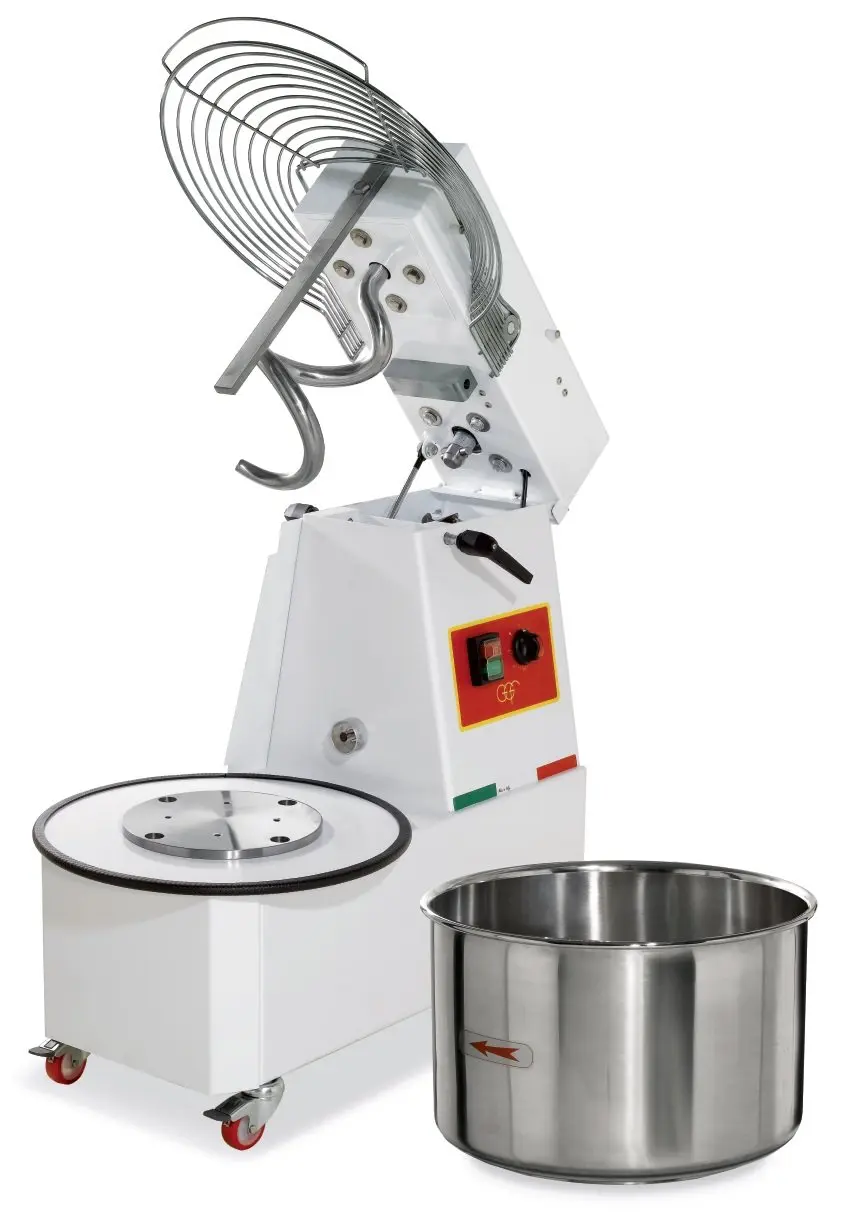 Amasadora de Gancho Espiral con Cuba Extraíble y Cabezal elevable IMR22 2V