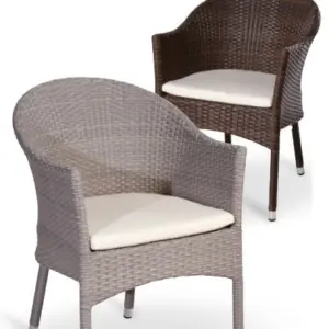 Sillón aluminio y rattan y sintético trenzado 4 hilos  JAKARTA